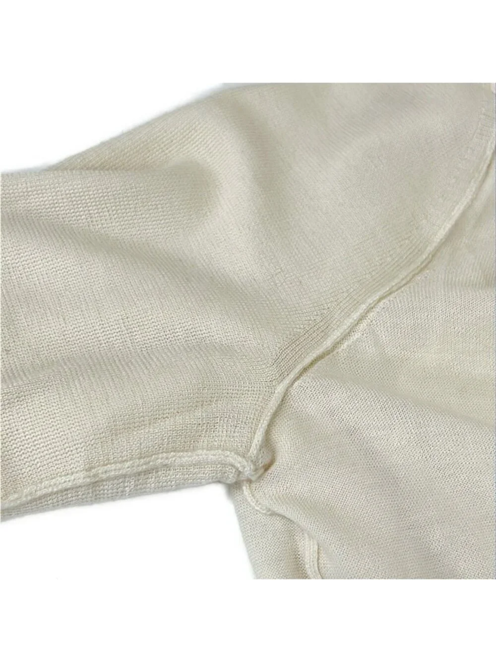Chanel Long Sleeve Sweater 36 S Ivory Turtleneck Cashmere